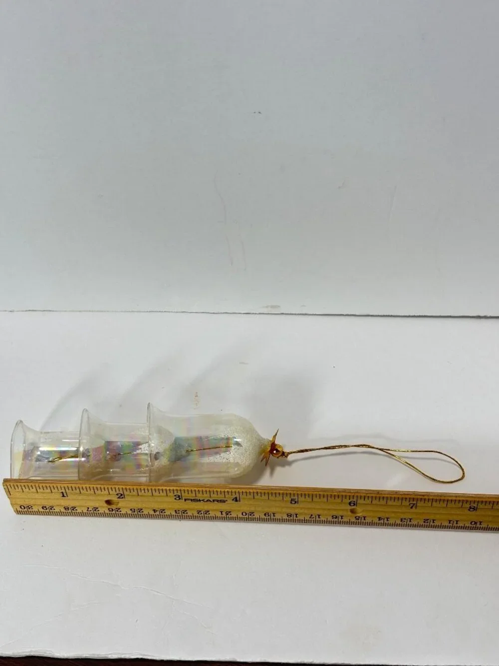 Russ Berrie The Bells Of Christmas Three-Tier Glass Bell Ornament With Glitter